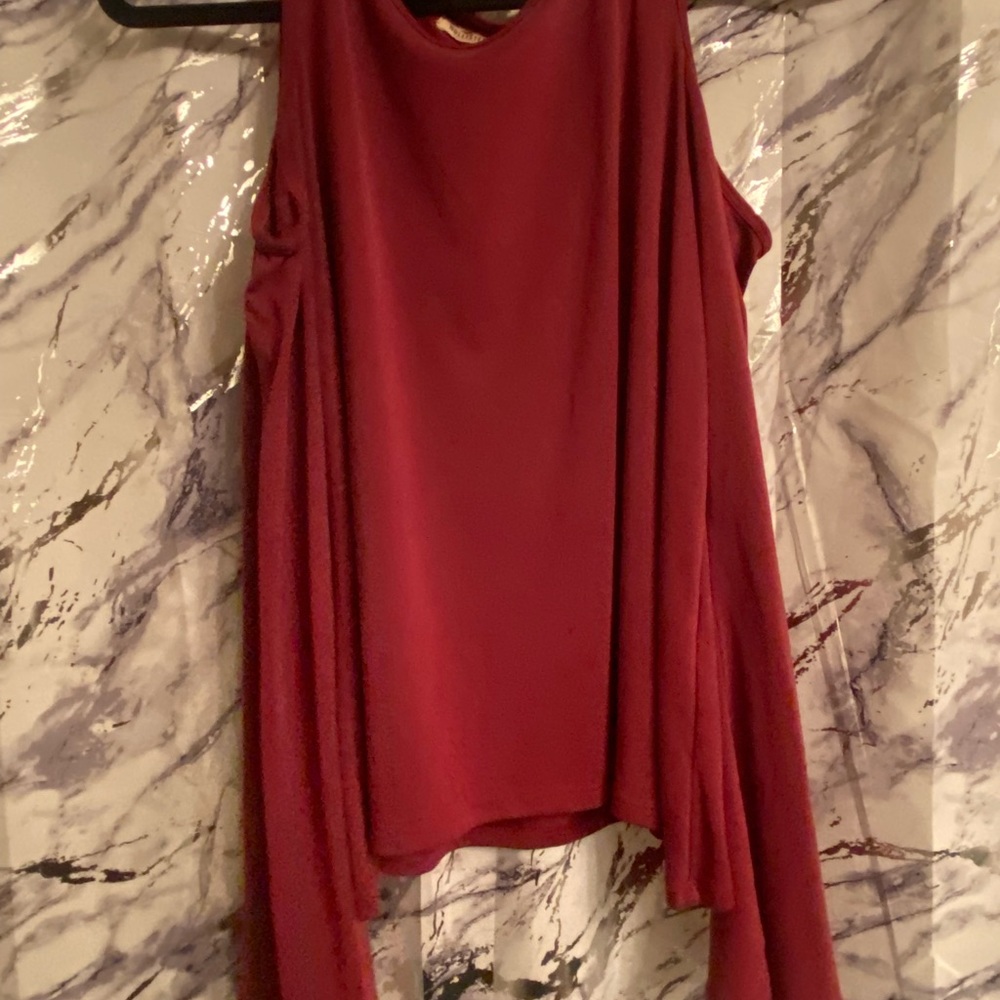 Hollister open shoulder long sleeve top